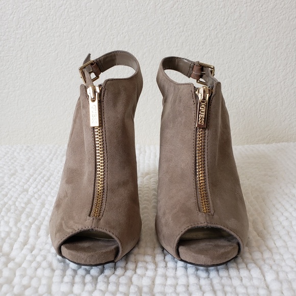 Guess Shoes - Guess Zipper High Heel Peep Toe Shoes Size 7